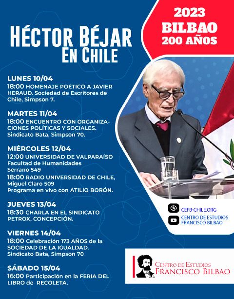 Héctor Béjar en Chile (10 al 16 de abril)